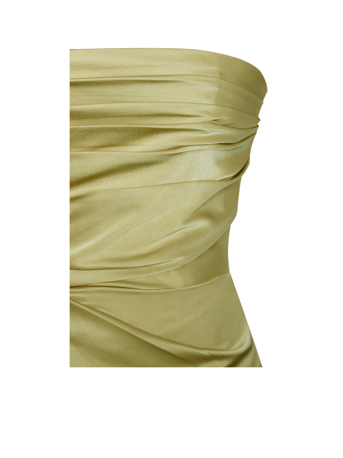 Perrin Olive Feather High Slit Gown