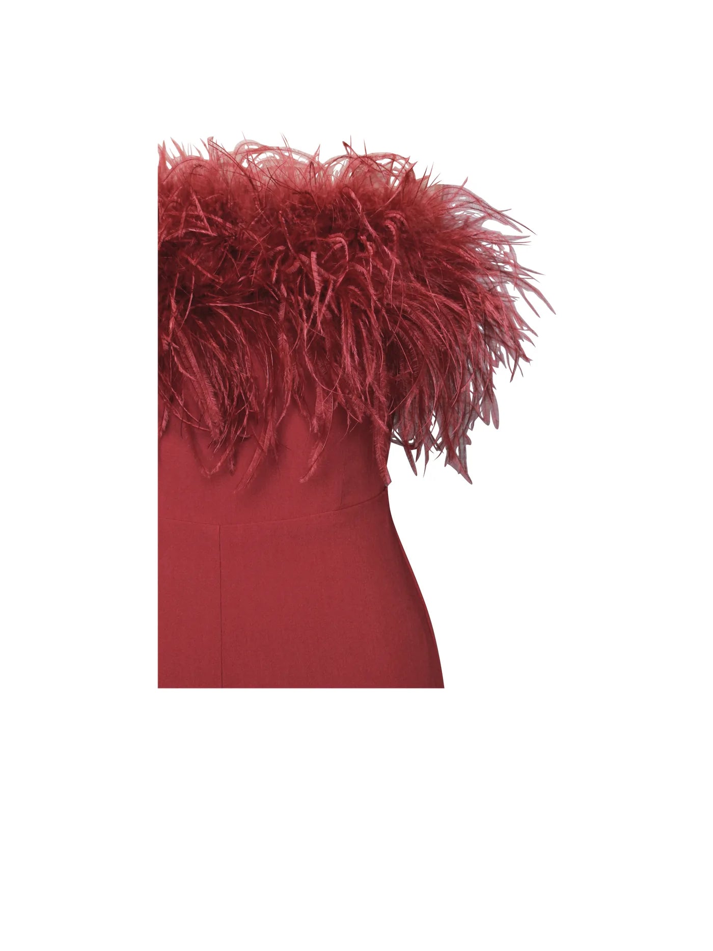 Kylan Burgundy Feather Jumpsuit