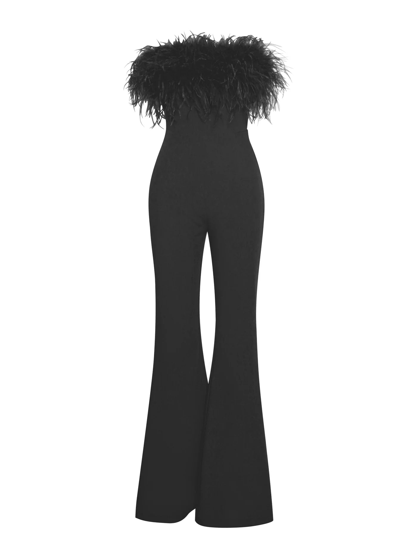 Kylan Black  Feather Jumpsuit