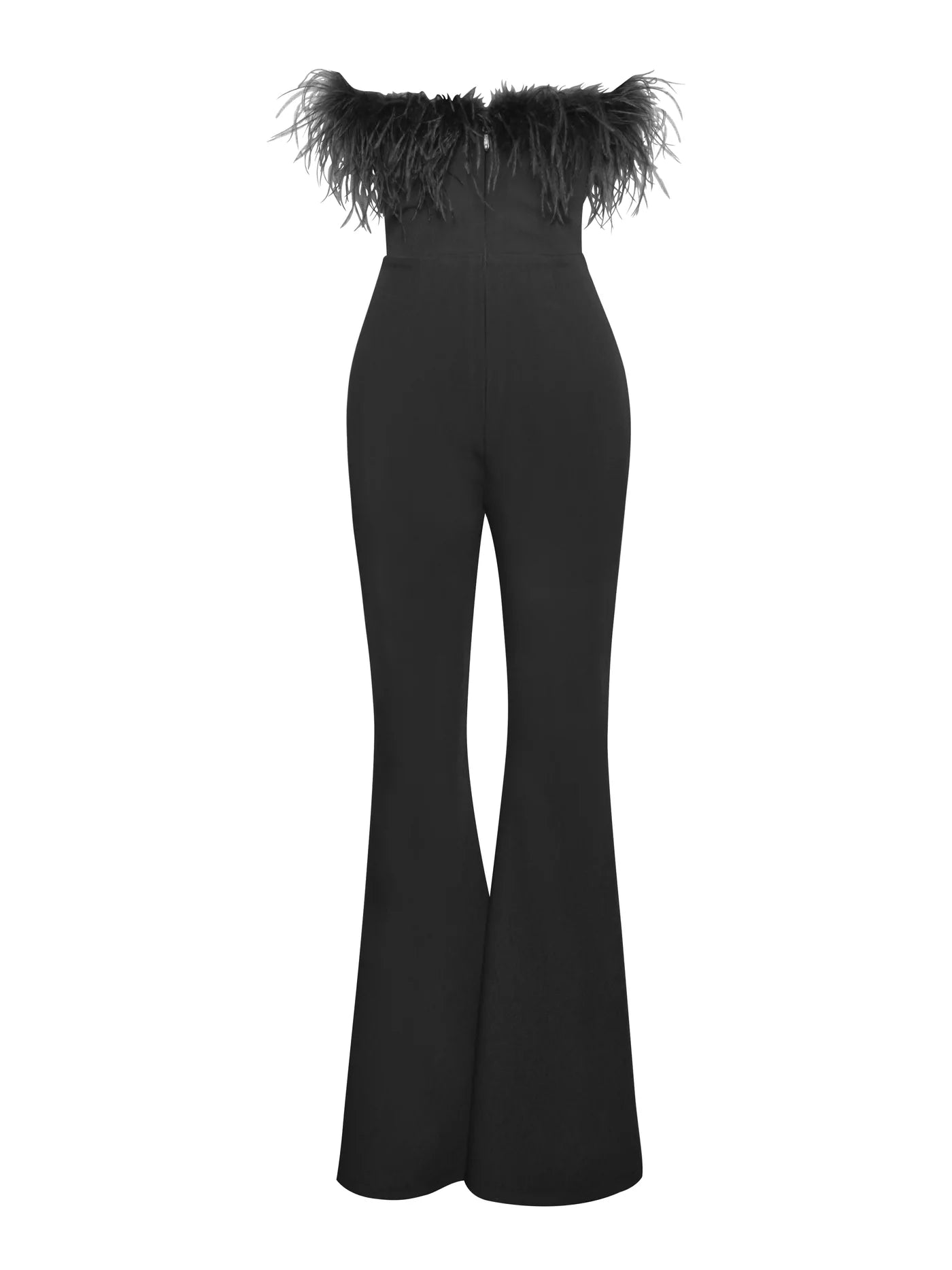 Kylan Black  Feather Jumpsuit