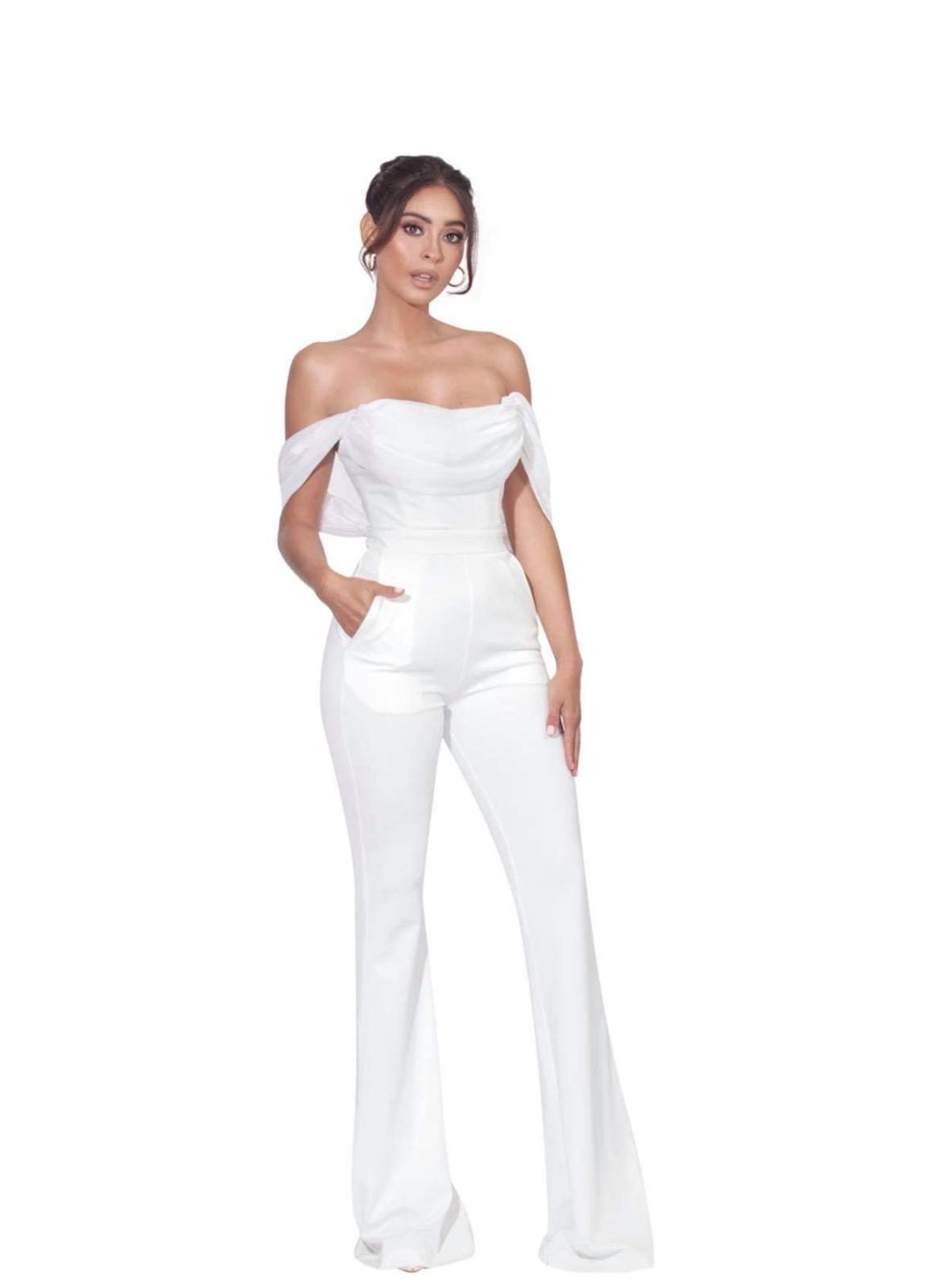 White Jumpsuit open shoulders