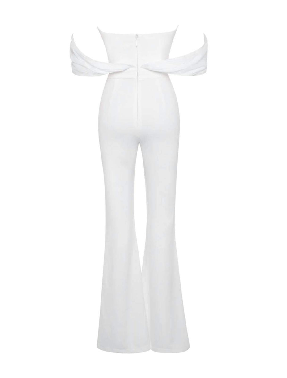 White Jumpsuit open shoulders