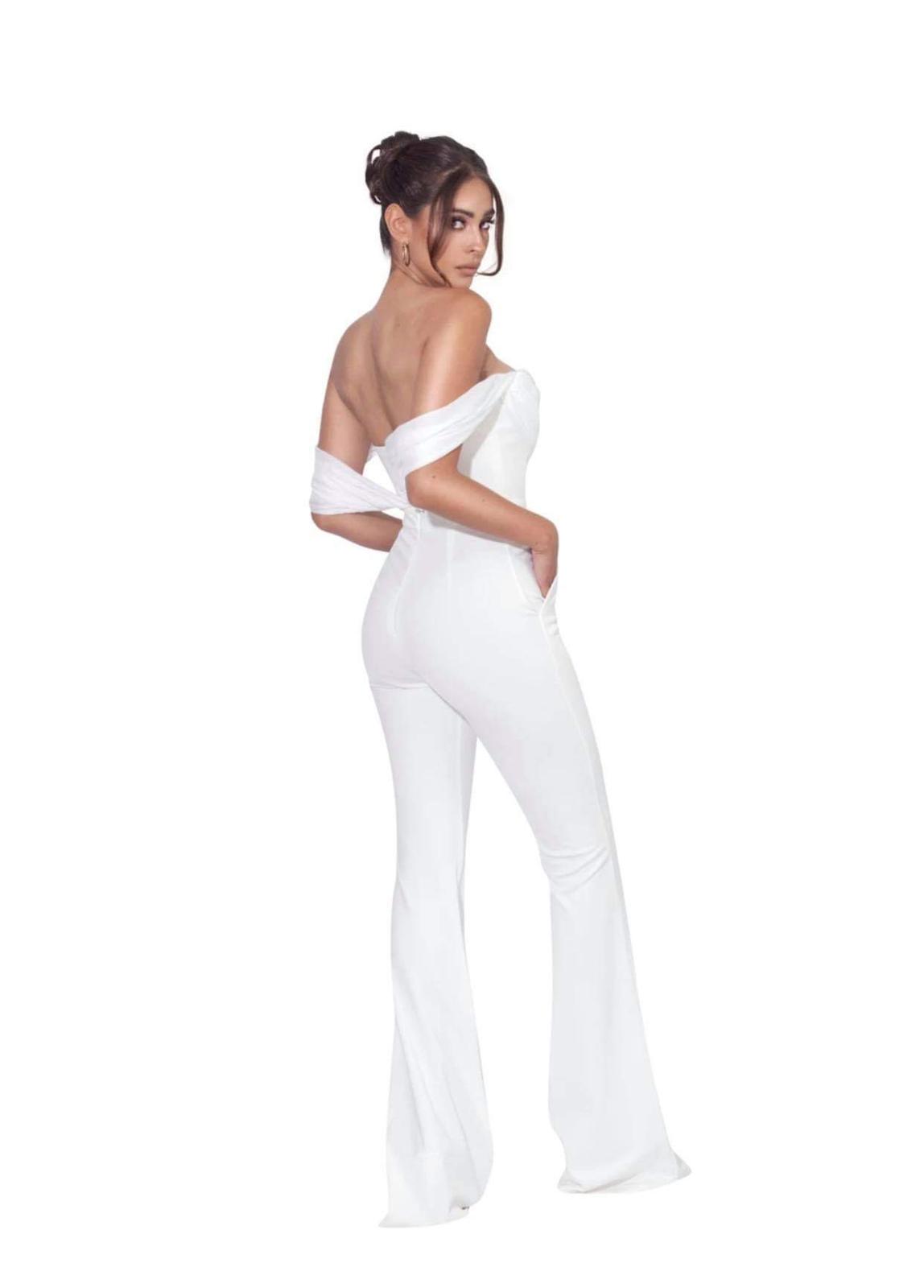 White Jumpsuit open shoulders